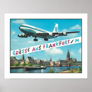 1964 FRANKFURT TYSKLAND POSTCARD PHOTO POSTER