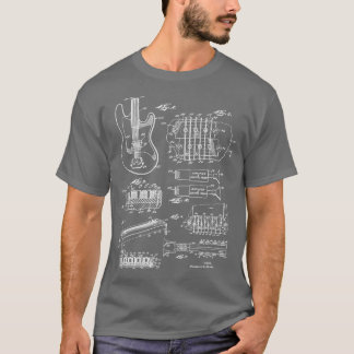 1964 Guitar Bridge Pickup Patent Music Player Hist T Shirt