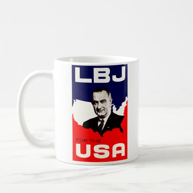 1964 LBJ för USA Kaffemugg (Vänster)