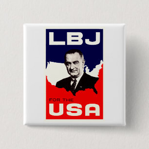1964 LBJ för USA Knapp