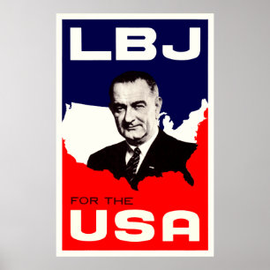 1964 LBJ för USA Poster