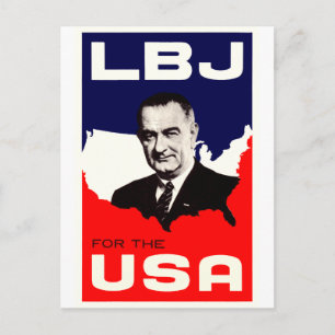 1964 LBJ för USA Vykort