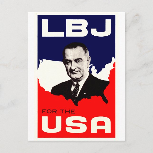1964 LBJ för USA Vykort (Framsida)