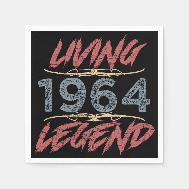 1964 Legend 60:e födelsedagen Pappersservett (Framsidan)