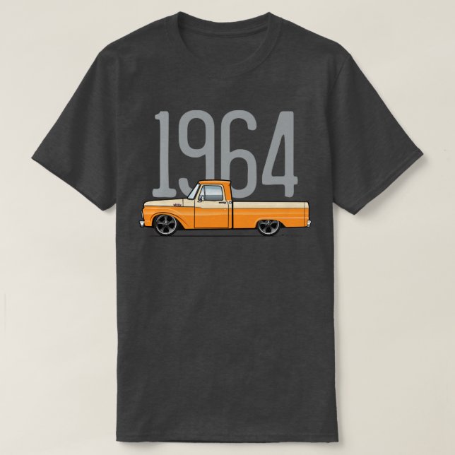 1964 Orange och Tan T Shirt (Design framsida)