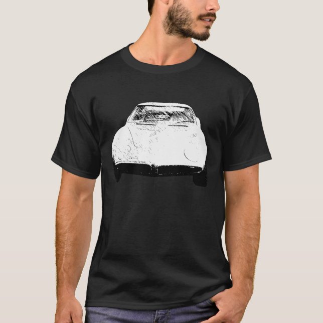 1964 Pontiac Banshee Sketch Art. T Shirt (Framsida)