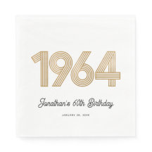 1964 Vitsvart faux Guld 60:e födelsedagen