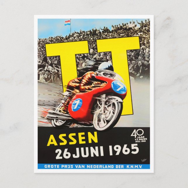 1965 Assen TT Grand Prix Vykort (Framsida)
