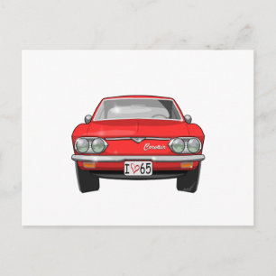 1965 Chevrolet Corvair Front View Vykort