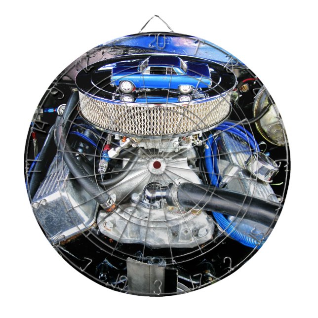 1965 Chevy Chevelle Blue Darttavla (Framsidan)