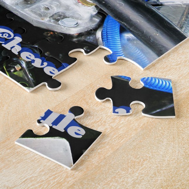 1965 Chevy Chevelle Blue Jigszle Puzzle Pussel (Sidan)