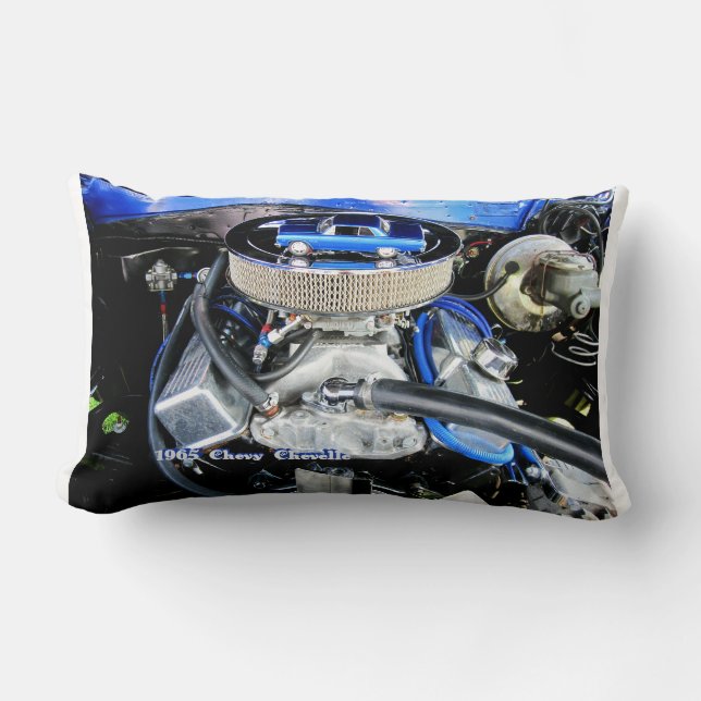 1965 Chevy Chevelle Blue Lumbarkudde (Framsida)