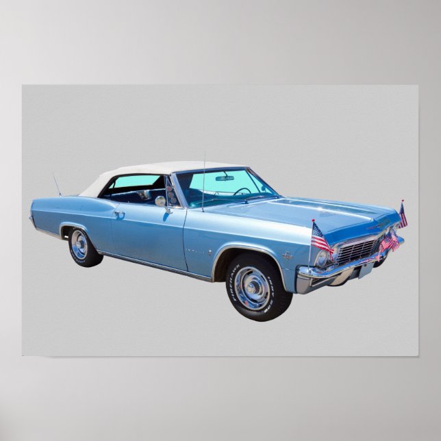 1965 Chevy Impala 327 Konvertibel Poster (Framsidan)
