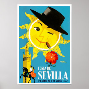 1965 Feria de Sevilla vintage resor Poster
