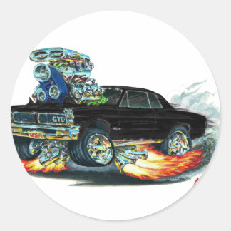 1965 GTO svart bil Runt Klistermärke