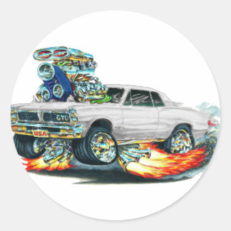 1965 GTO Vita bilar Runt Klistermärke