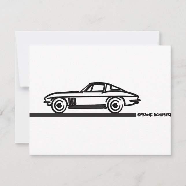 1965 Korvette Stingray Split Blk (Framsida)