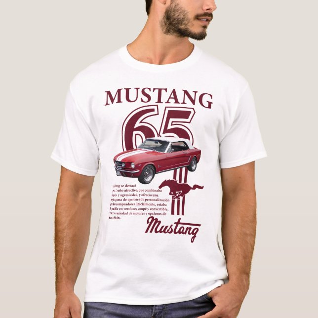 1965 Mustang T-Shirt - Classic American Muscle Car (Framsida)