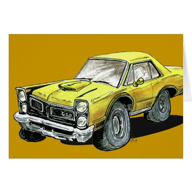 1965 Pontiac GTO Hälsningskort (Framsidan Horizontal)