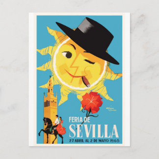 1965 Sevilla Spanien, april, Poster Vykort