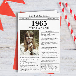 1965 Tidningspapper - födelsedag Kort