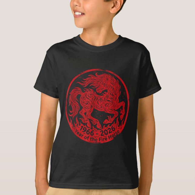 1966 2026 år för eldens häst 60-årsdag t shirt (Framsida)