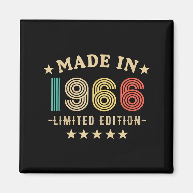 1966 60th Birthday,funny Retro 2026 Gift Him,dad,f Magnet (Framsidan)
