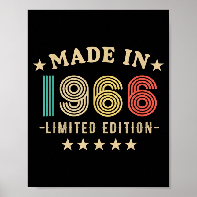 1966 60th Birthday,funny Retro 2026 Gift Him,dad,f Poster (Framsidan)