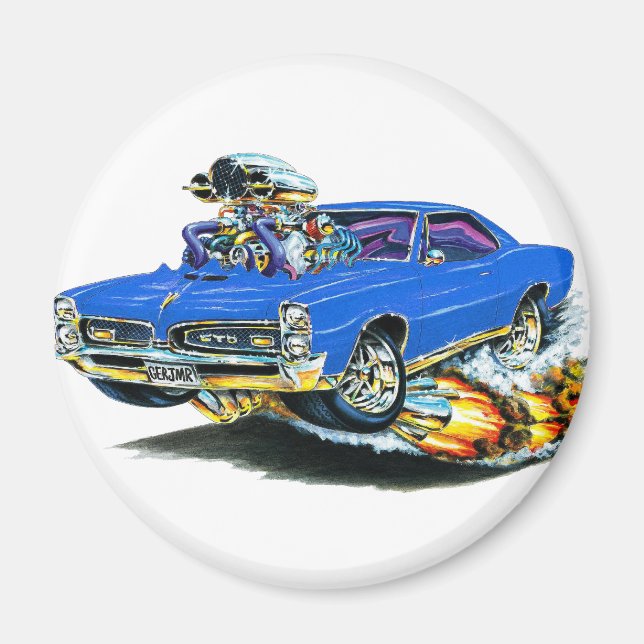 1966-67 GTO Blue Car Magnet (Framsidan)