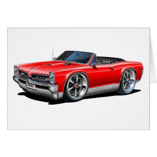 1966/67 GTO Red Car Hälsningskort