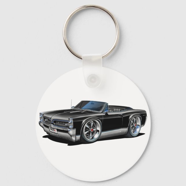 1966/67 GTO svart konvertibel Nyckelring (Framsida)