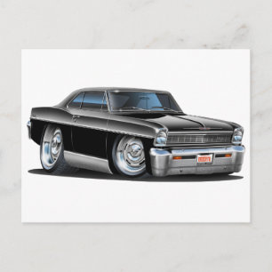 1966-67 Nova Black Car Vykort