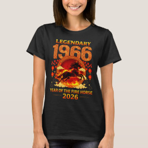 1966 År Av Eldhästen 60-årsdag Kinesiska T Shirt
