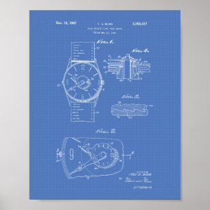 1966 års Patent Art - Blåkopia Poster