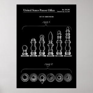 1966 års uppsättning av Chess Delarare-patent Poster
