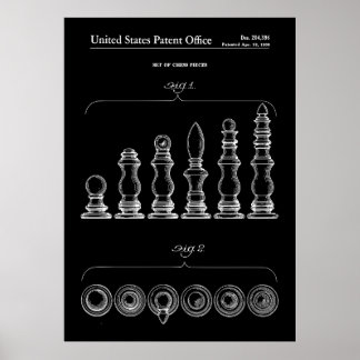 1966 års uppsättning av Chess Delarare-patent Poster