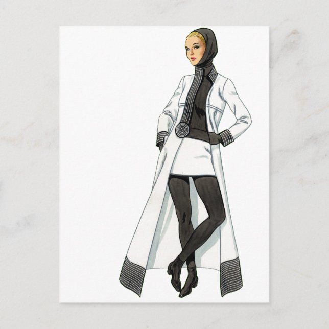 1966 Cardin Mode Vykort (Framsida)