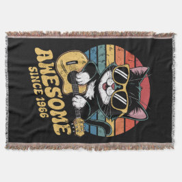 1966 Cat Lover Birthday Ukulele Retro 60th Bday Filt