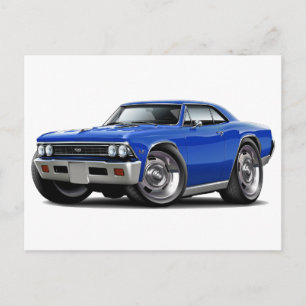 1966 Chevelle Blå Bil Vykort