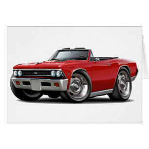1966 Chevelle Red Conversible Hälsningskort