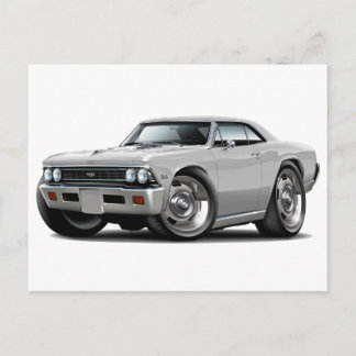 1966 Chevelle Vit Car Vykort