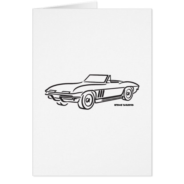 1966 Chevrolet Corvette Hälsningskort (Framsidan)