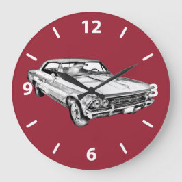 1966 Chevy Chevelle SS 396 Illustration Stor Klocka