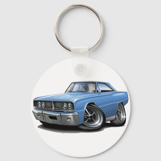 1966 Coronet Lt Blue Car Nyckelring (Framsida)