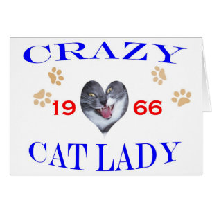 1966 Crazy Cat Dam Hälsningskort