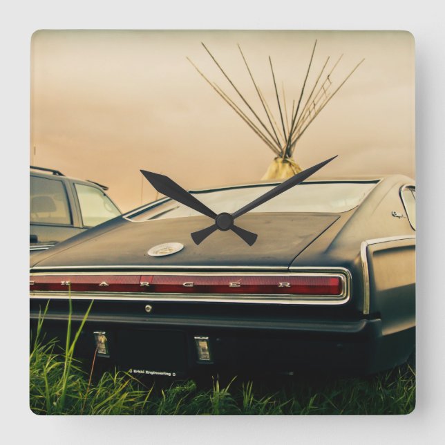 1966 Dodge Charger Fyrkantig Klocka (Framsida)