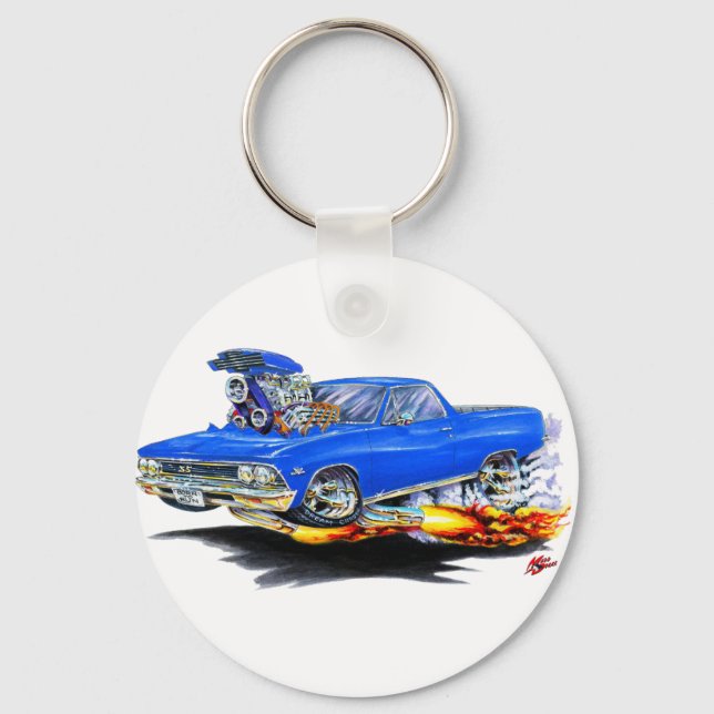 1966 El Camino Blå Lastbil Nyckelring (Framsida)