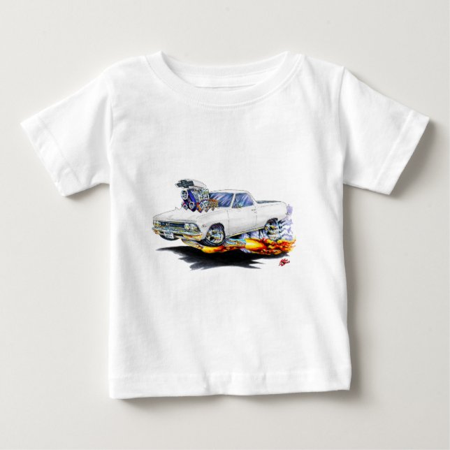1966 El Camino White Lastbil T-shirt (Framsida)