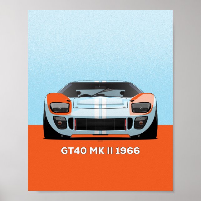 1966 GT40 POSTER (Framsidan)