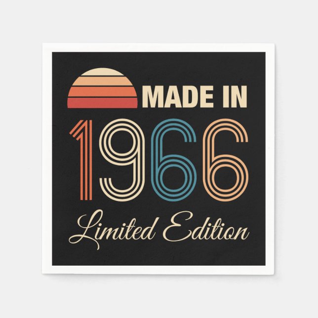 1966 Limited Edition 60-årsdag Pappersservett (Framsidan)
